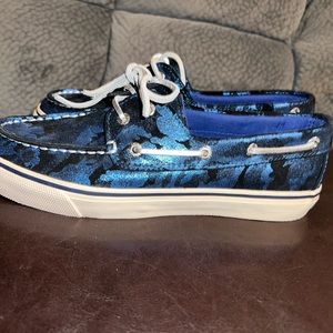 Sperry top siders metallic blue size 7M